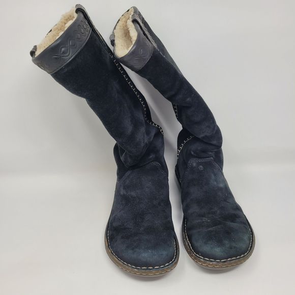 UGG Swell Tall Suede Leather Sheepskin Sherpa Boots Style 5676 Womens 7, EUR 38 - Picture 5 of 8